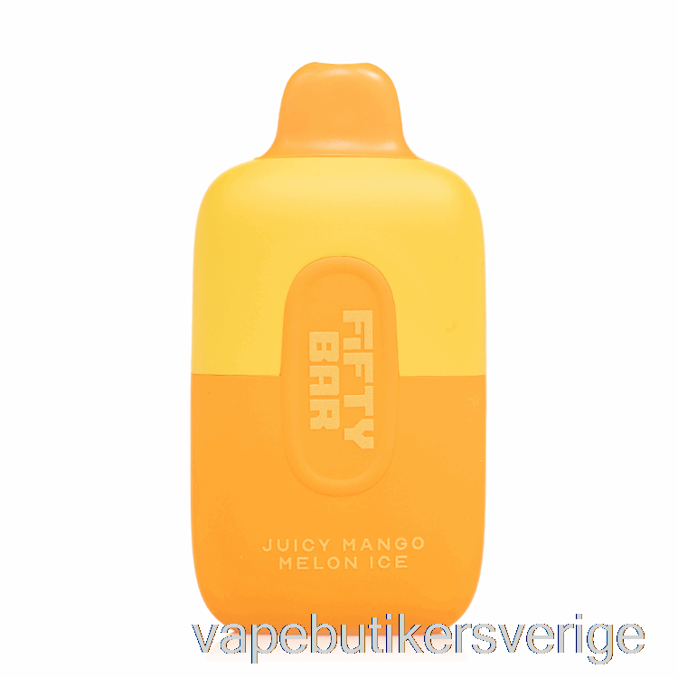 Vape Sverige Fifty Bar 6500 Engångs Saftig Mango Melon Is